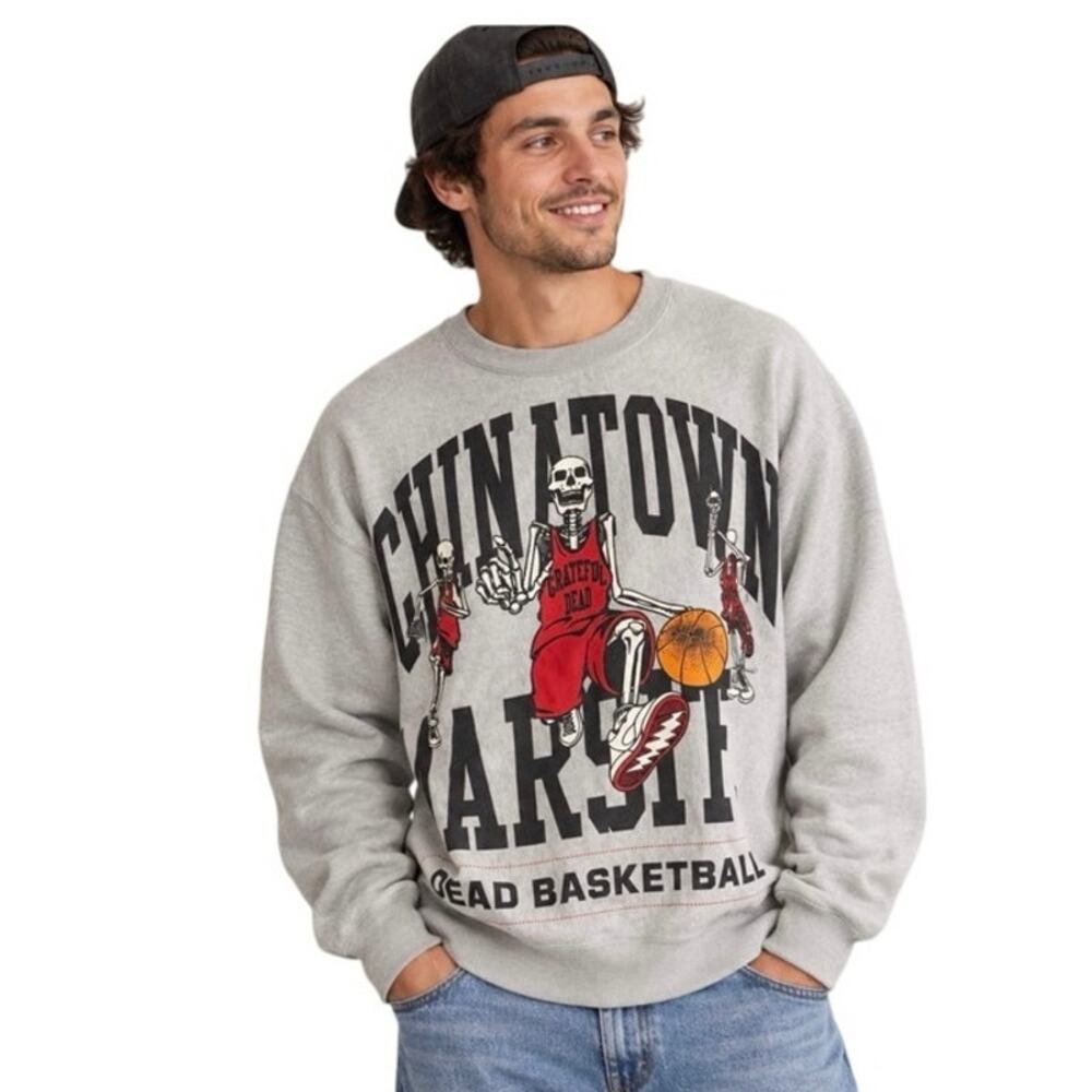 Chinatown Market x Grateful Dead Basketball Skeleton Crewneck Sweatshirt XL RARE